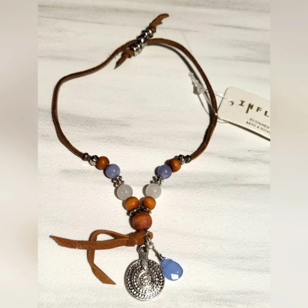Cute leather and‎ beads charm bracelet//Southwestern//Bo - Picture 2 of 5